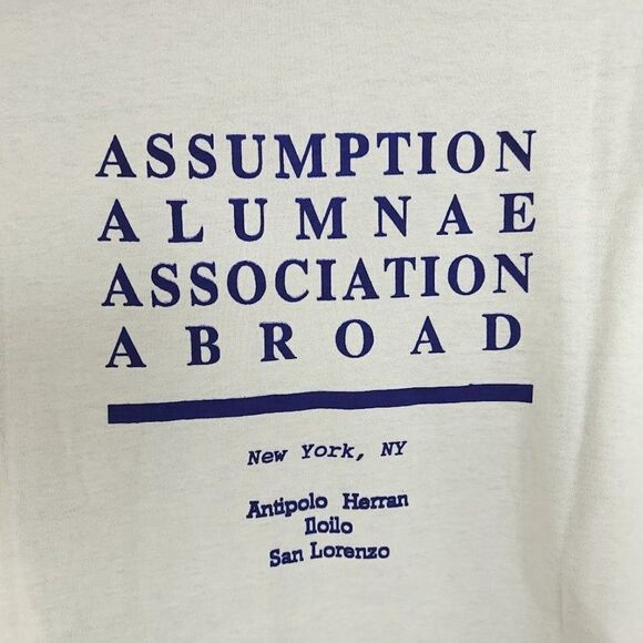 Assumption Alumnae Association T Shirt Vintage 90s Abroad Made In USA Mens XL - Picture 4 of 8